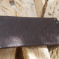 Brown Textured Leather Checkbook Wallet