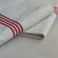 Set of 2 Striped Linen and Cotton Towels