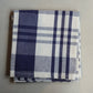 Set of 4 Blue and White Cotton Checkered Towels