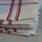Set of 6 Red and White Tartan Napkins