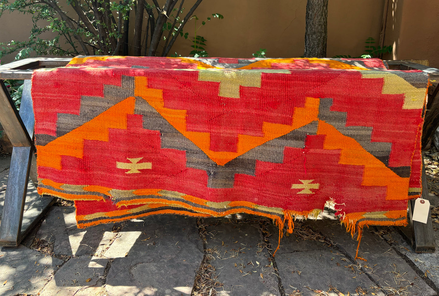 1890's Navajo Eye Dazzler Transitional Blanket