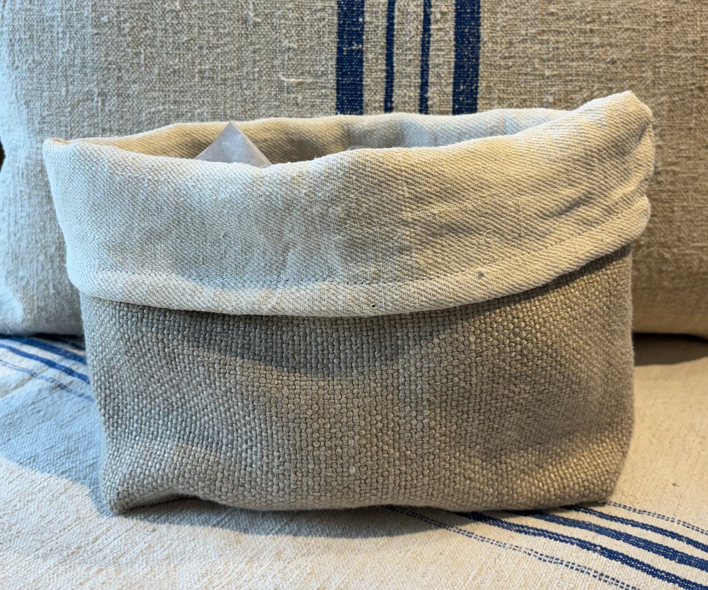 Vintage French Linen Breadbaskets