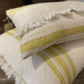 Mustard Stripe Fringe Pillow