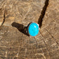 Oval All Seeing Eye Blue Gem Ring