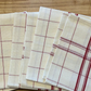 Set of 6 Red and White Tartan Napkins