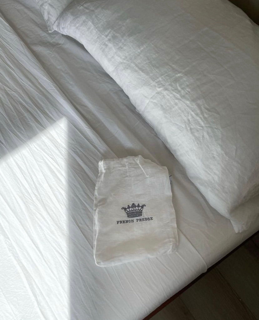 French Presse Washed Linen Pillow Case