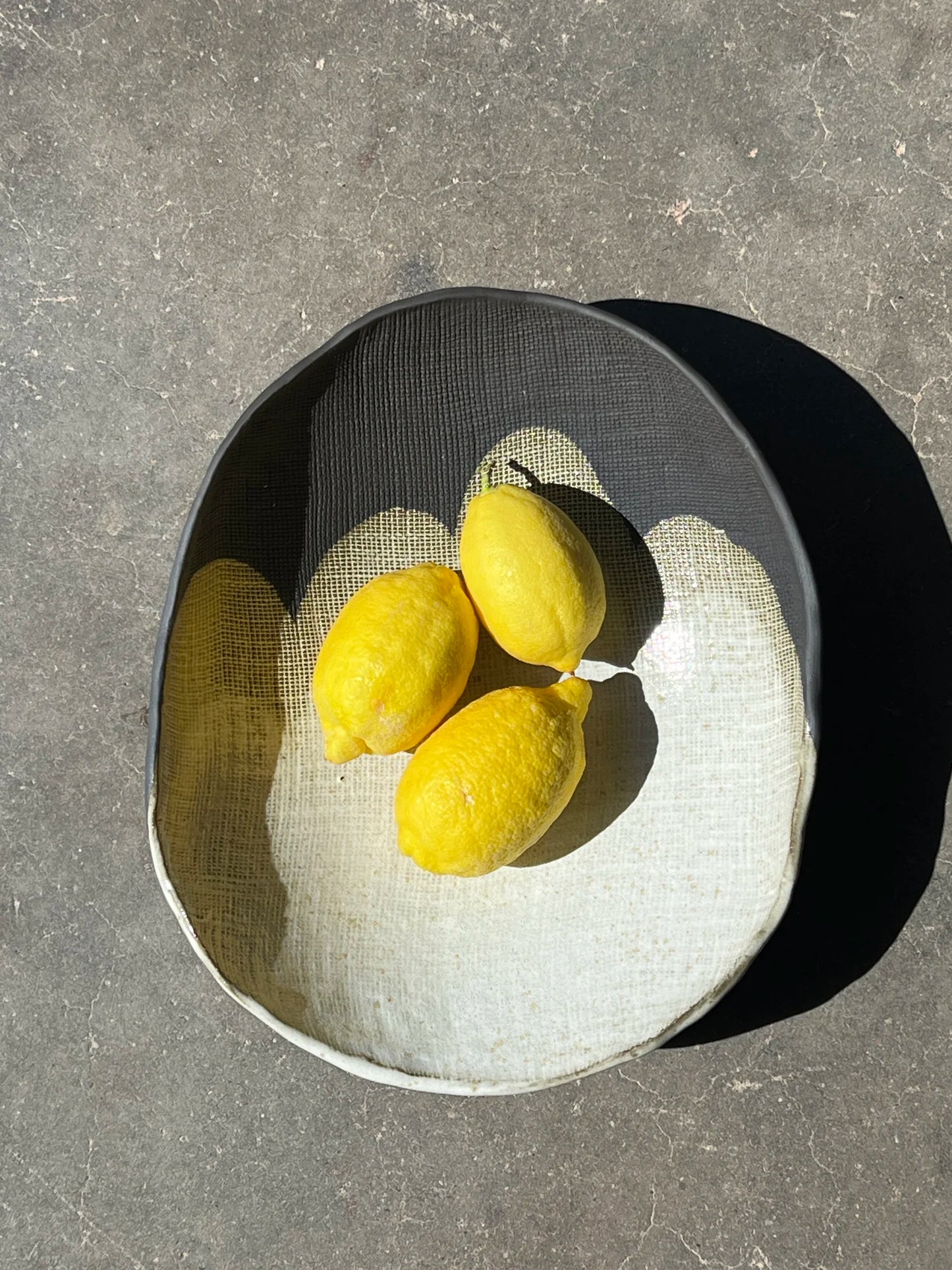 Black & White Ceramic Serving Bowl