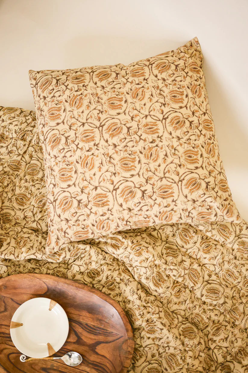 Honey Bloom Pillow Cover