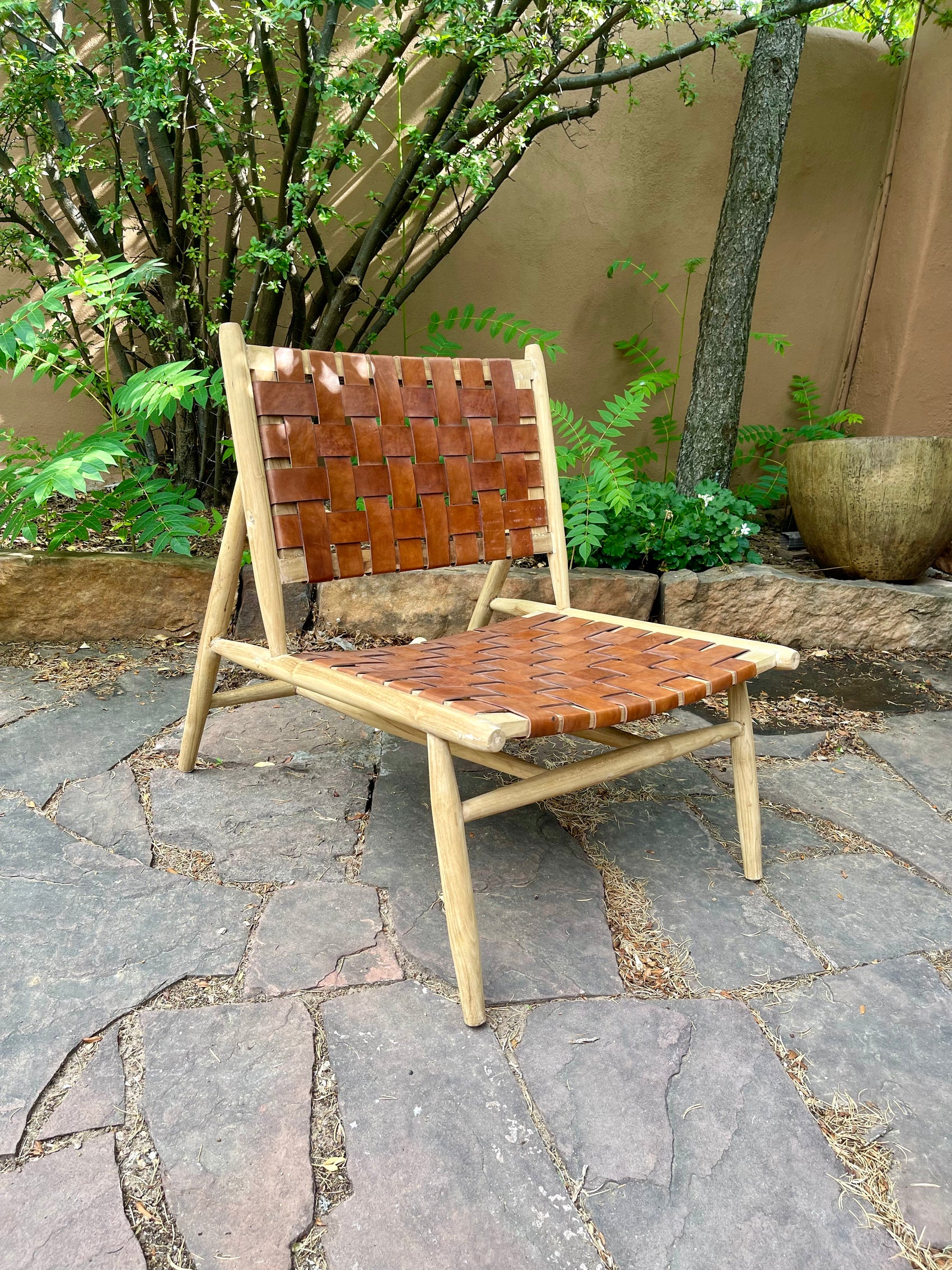 Cumali Teakwood & Leather Chair