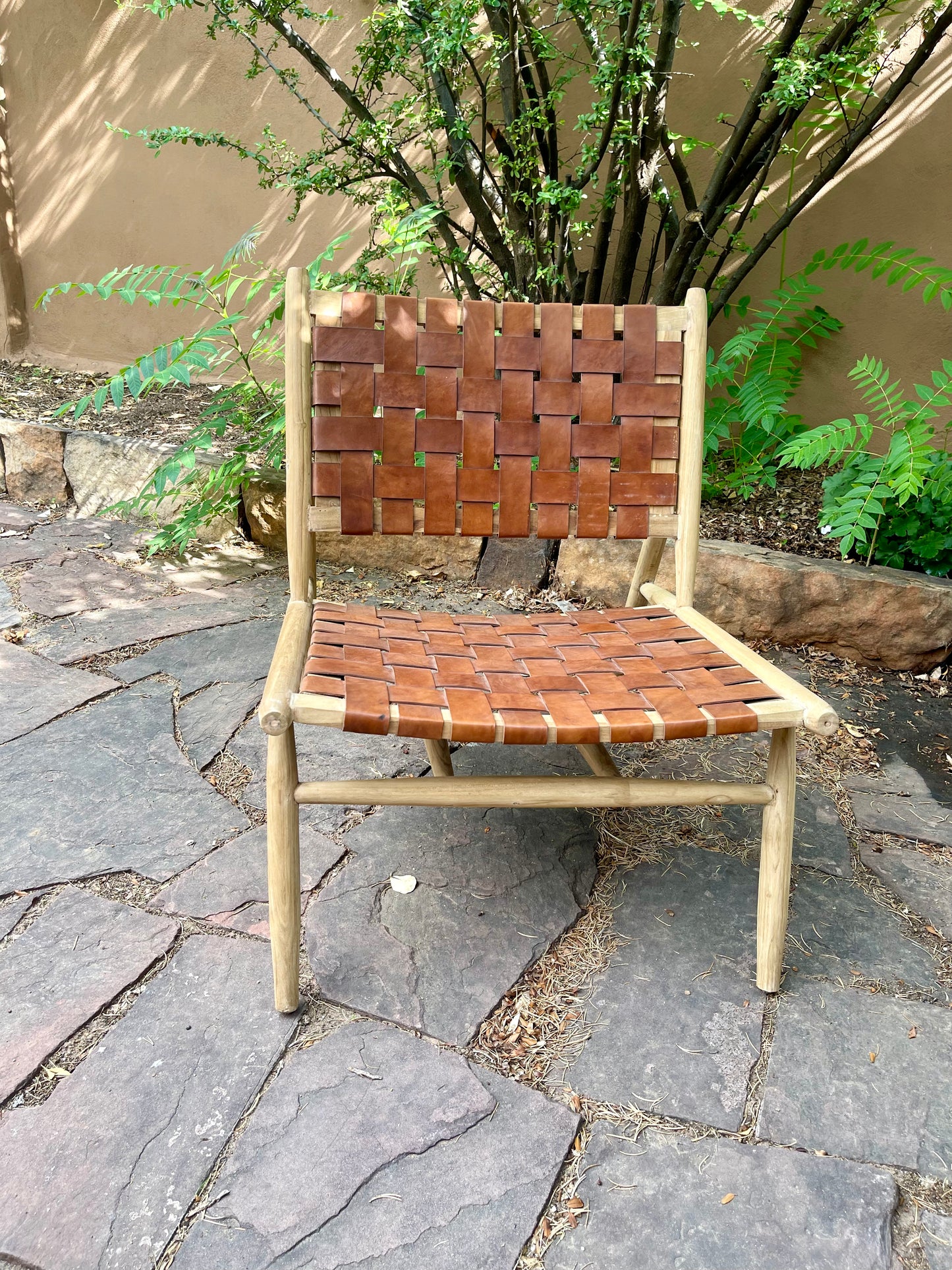 Cumali Teakwood & Leather Chair