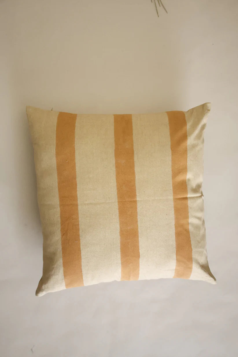 Ochre Stripes Pillow Cover