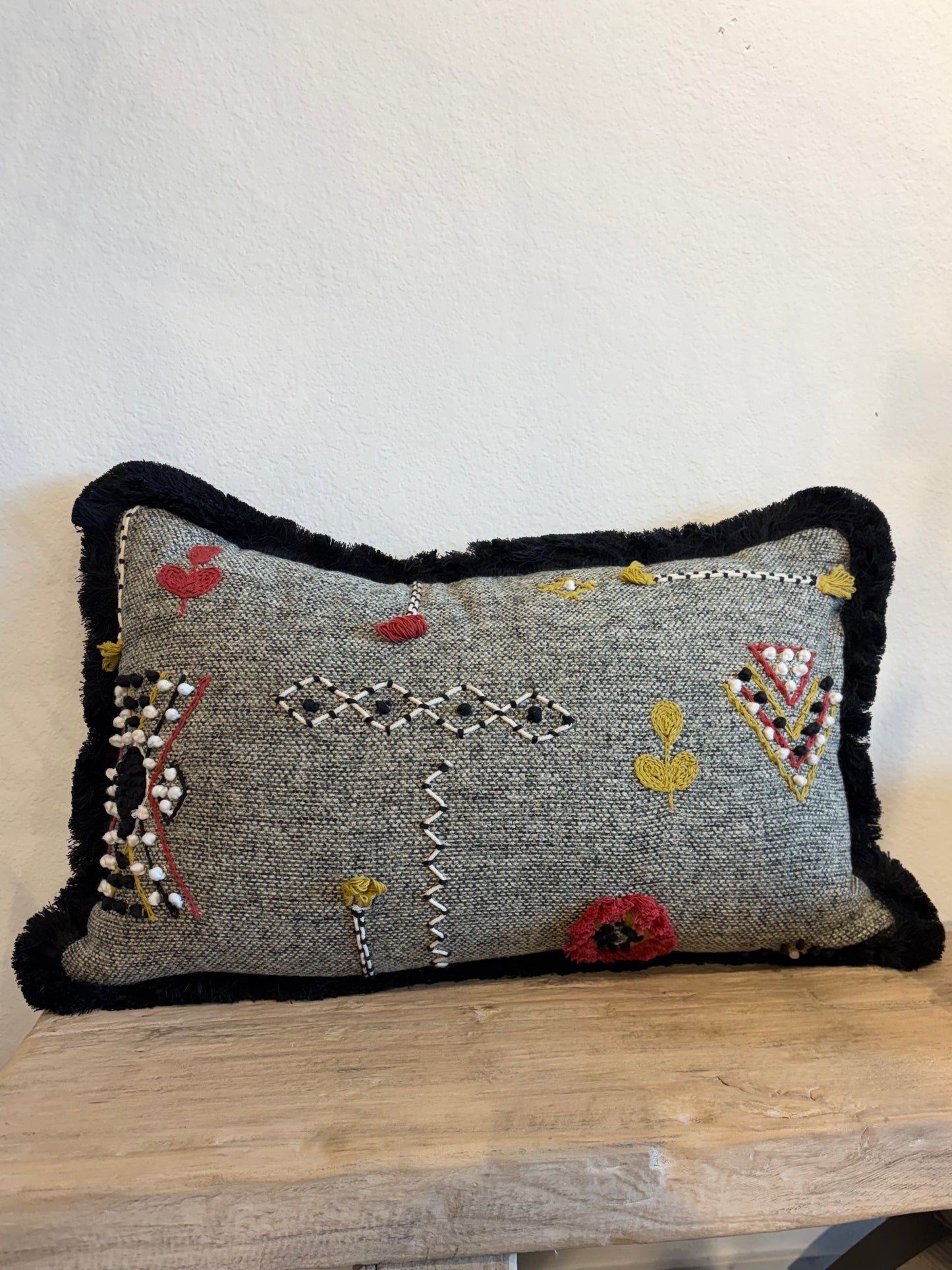 Embroidered French Pillow