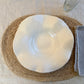 White Ceramic Flower Serving Bowl