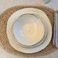 White Gold Ceramic 8" Salad Plate