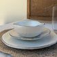 White Gold Ceramic 8" Salad Plate