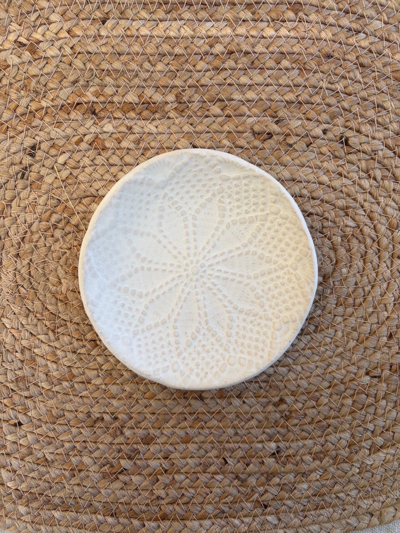 White 5" Cappuccino Plate