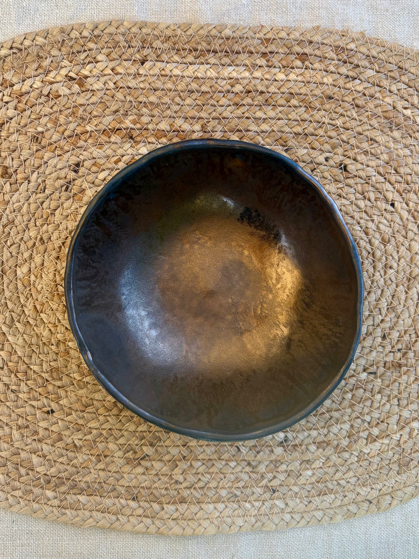 Gold Dust 7" Ceramic Soup Bowl
