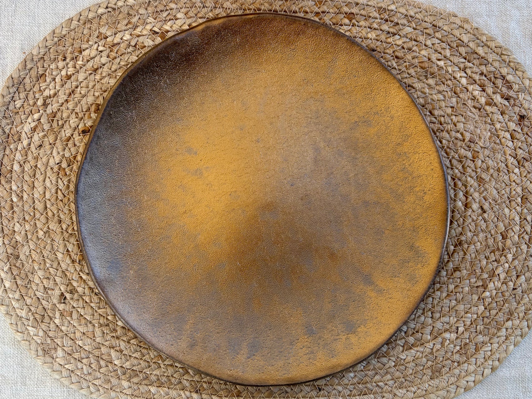 Gold Ceramic 10" Dinner Plate