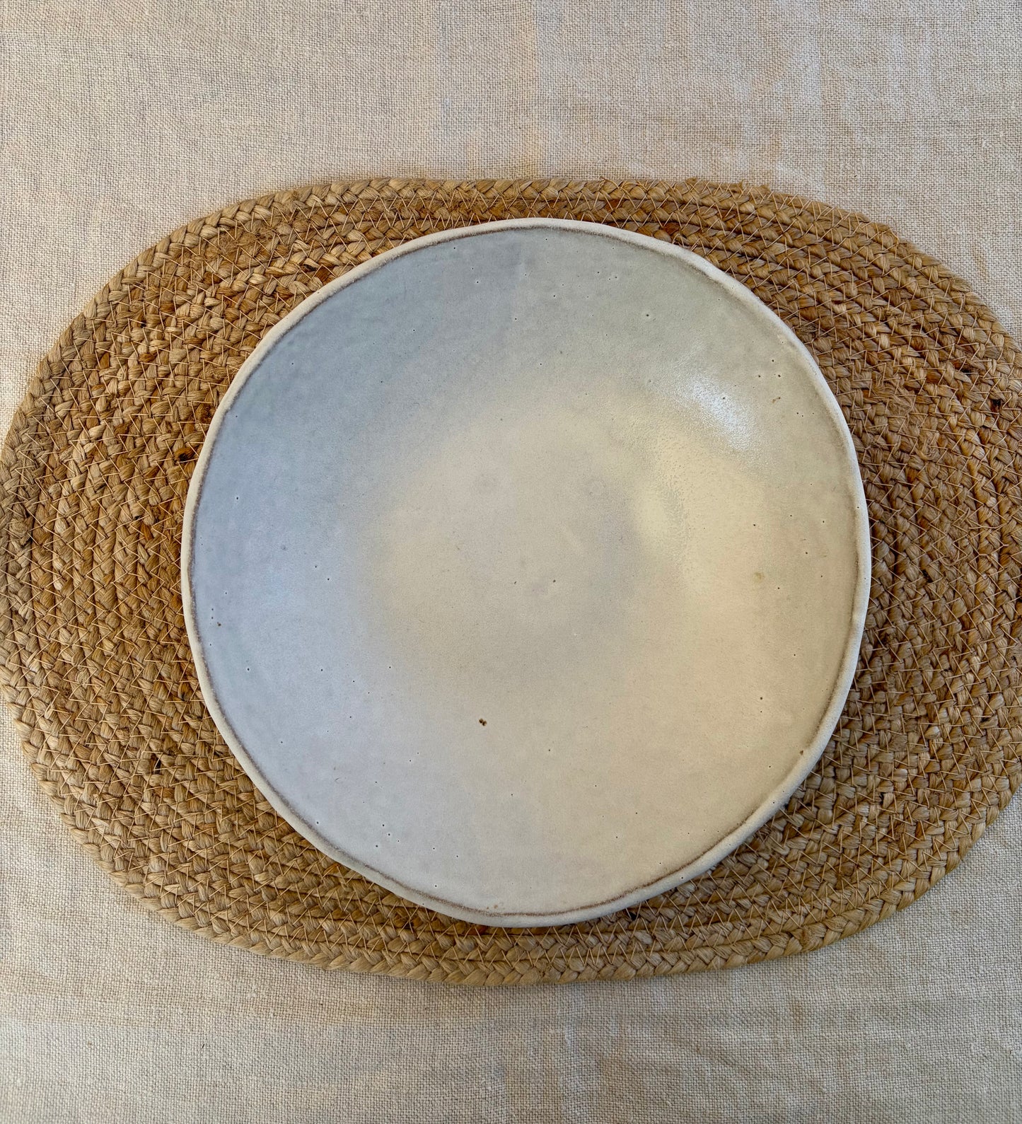Off-White Ceramic Pasta Bowl
