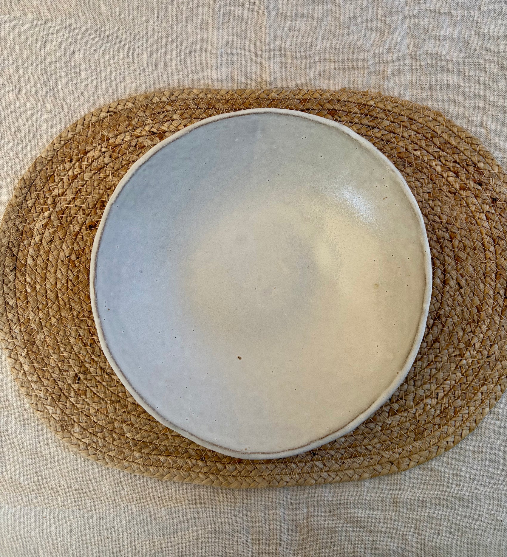 Off-White Ceramic Pasta Bowl