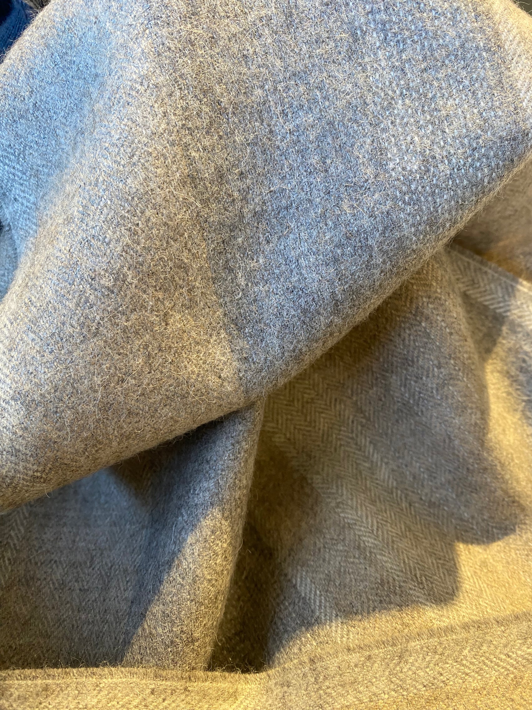 Grey and Tan Alpaca Scarf