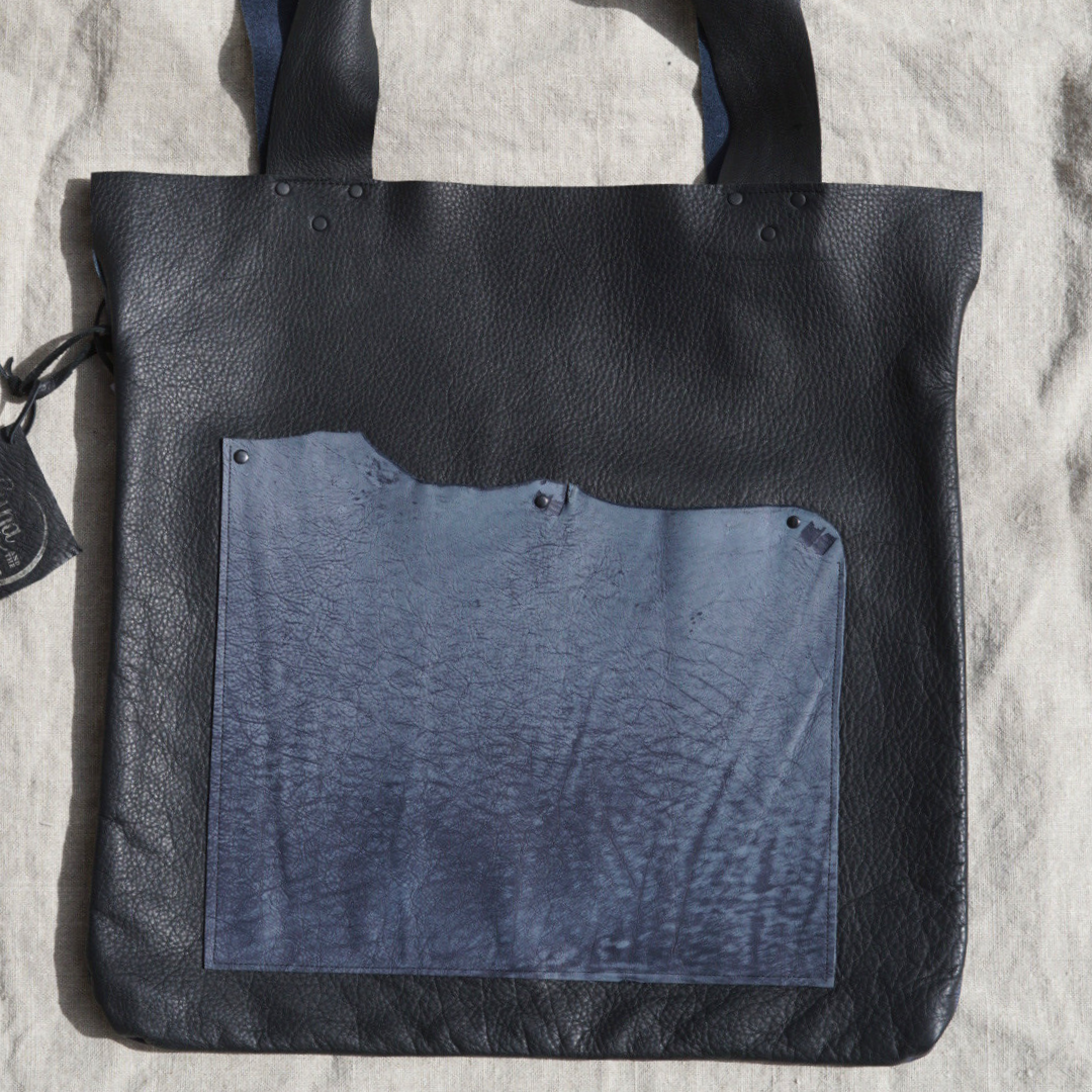 Black & Blue Dual Pocket Tote