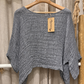 LinoMania Positano Linen Drape Top