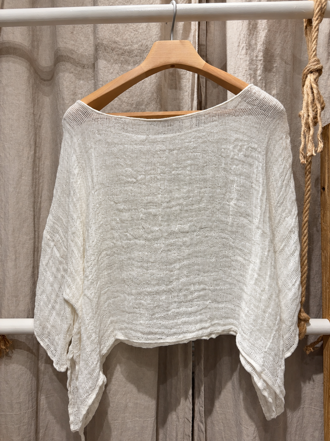 LinoMania Positano Linen Drape Top