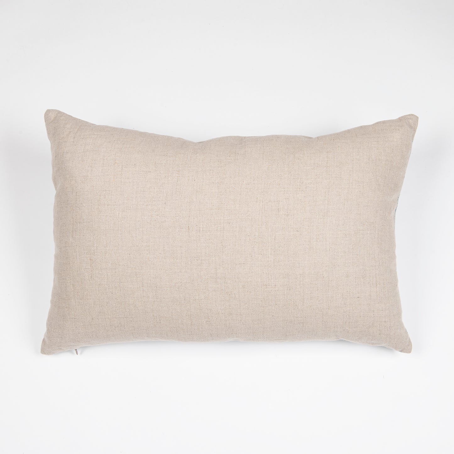 Birdseye Stripe Smoke & Crudo Linen Pillow