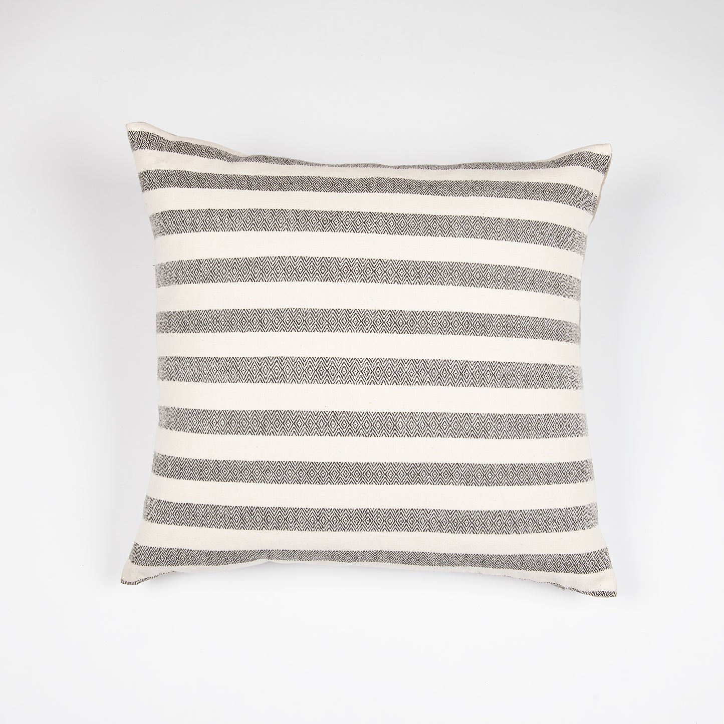 Birdseye Stripe Smoke & Crudo Linen Pillow