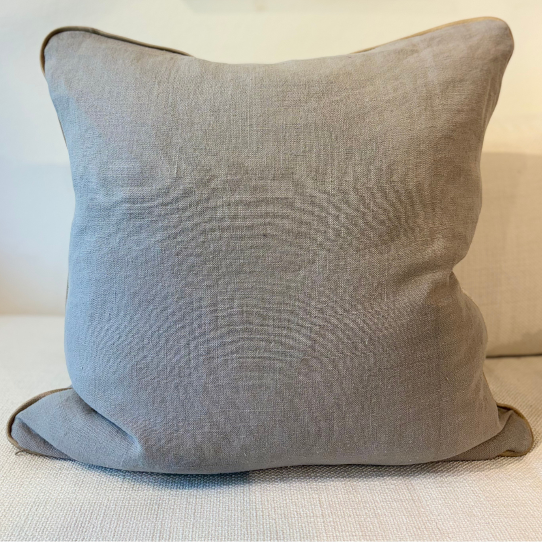 Grey Linen Luxe Pillow