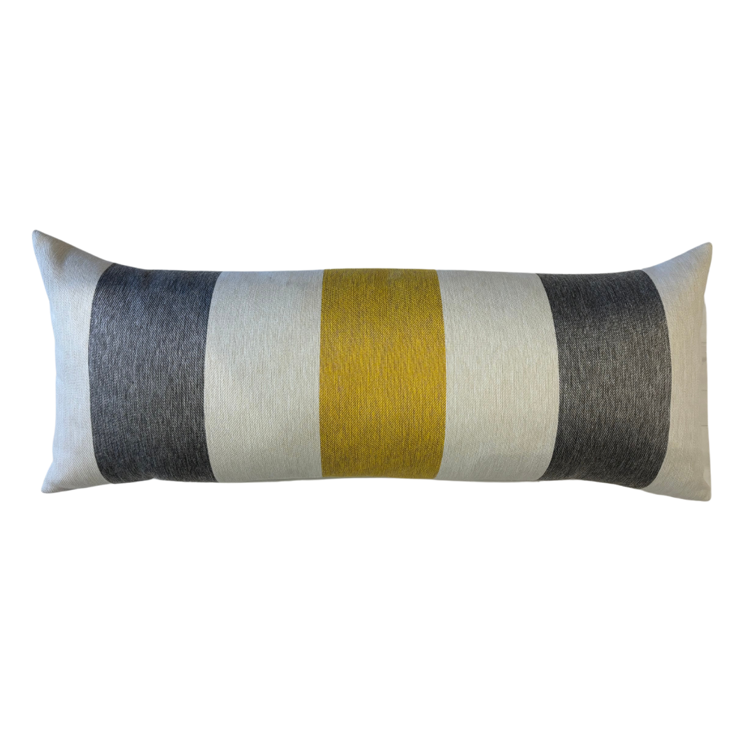 Lemon and Grey Outdoor Lumbar