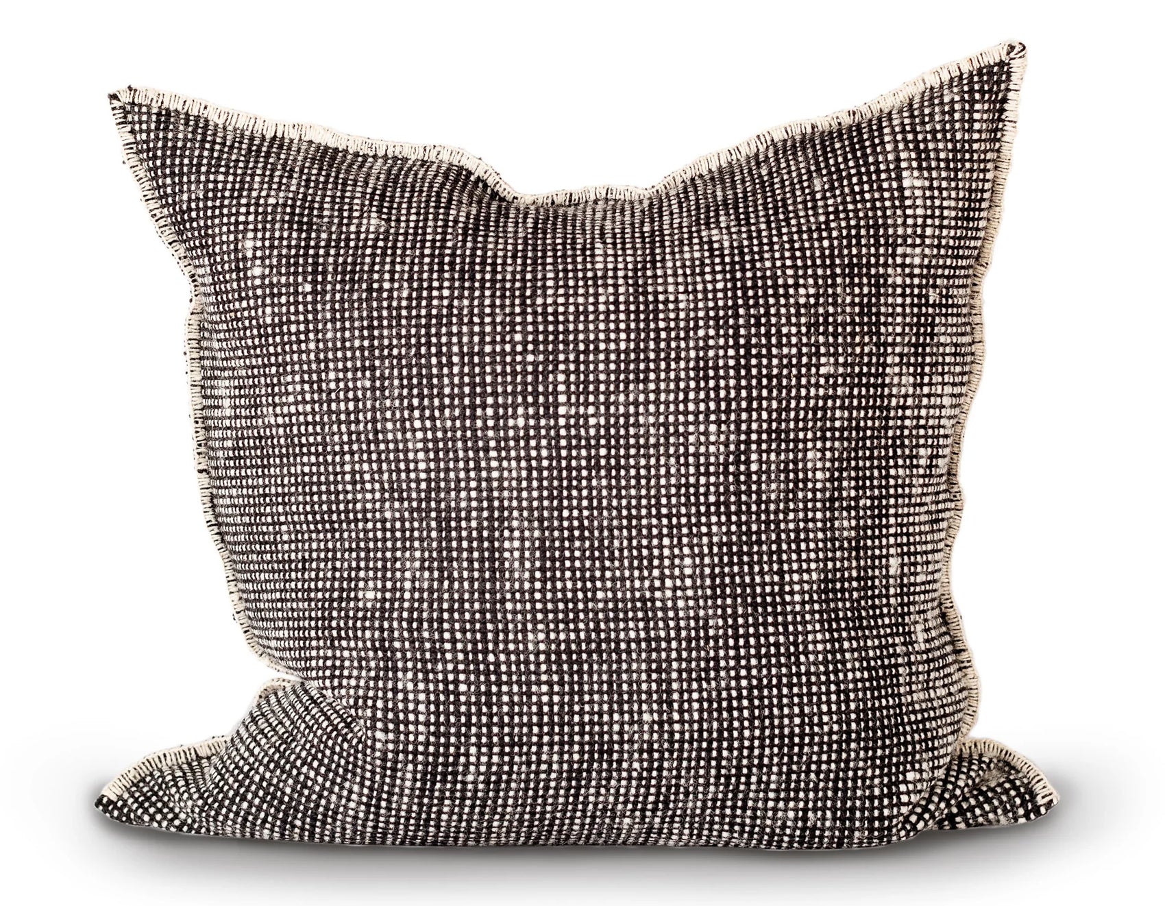 Makun Black Dot Stitch Pillow