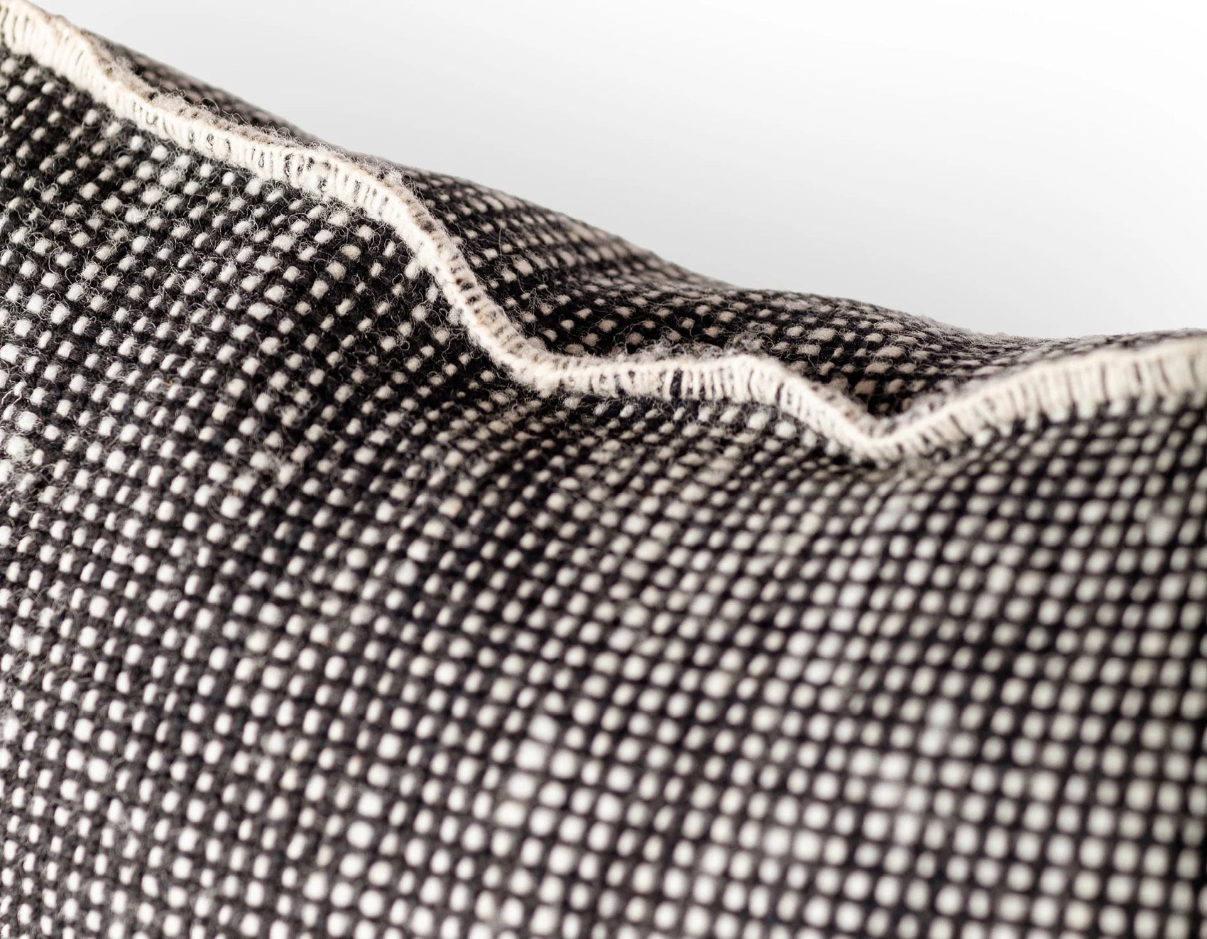 Makun Black Dot Stitch Pillow