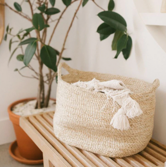 Natural Oval Jute Basket