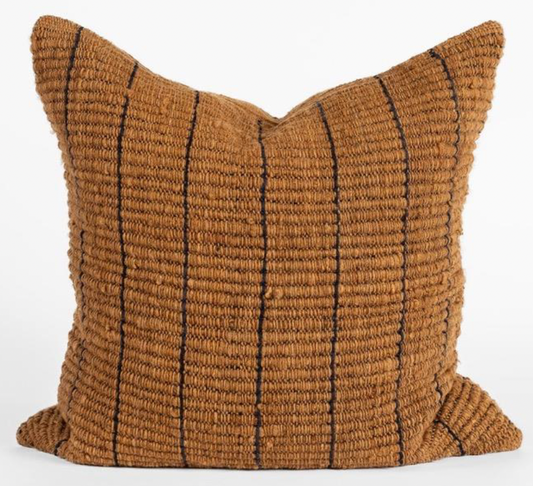 Makun Textured Ochre + Blue Pillow