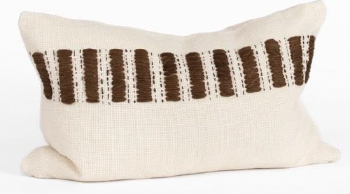 Makun Brown Stripe Stitch Pillow