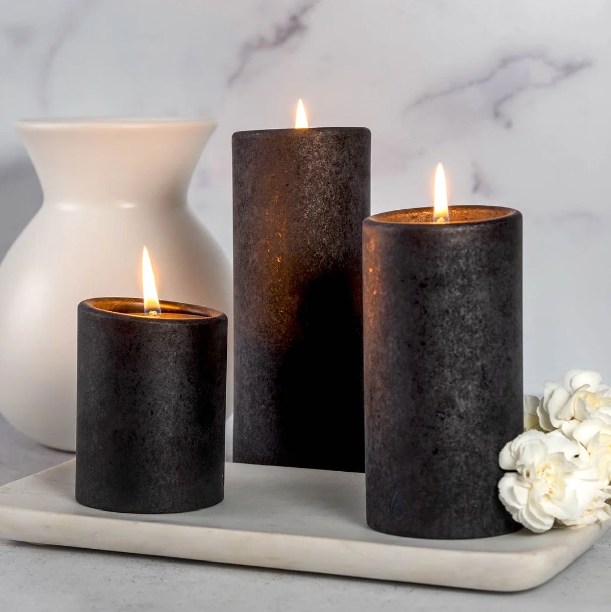 Black Pillar Candle