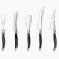 5-Piece Black Pakkawood Cheese Knife Set