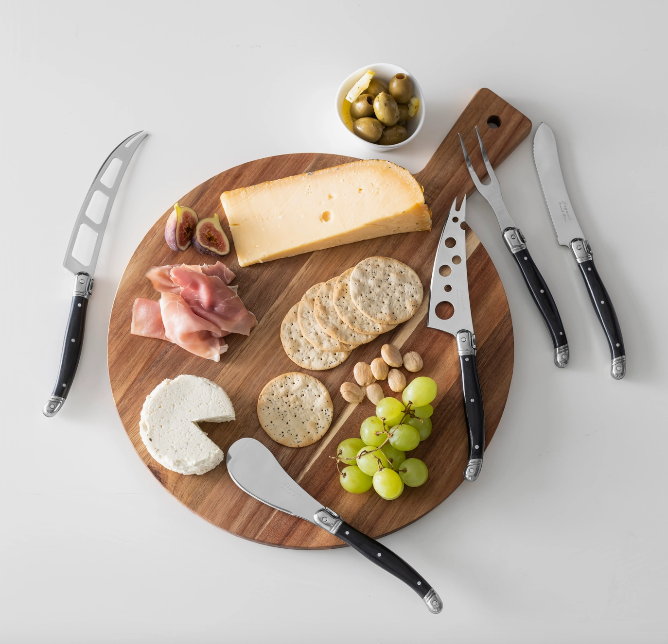 5-Piece Black Pakkawood Cheese Knife Set