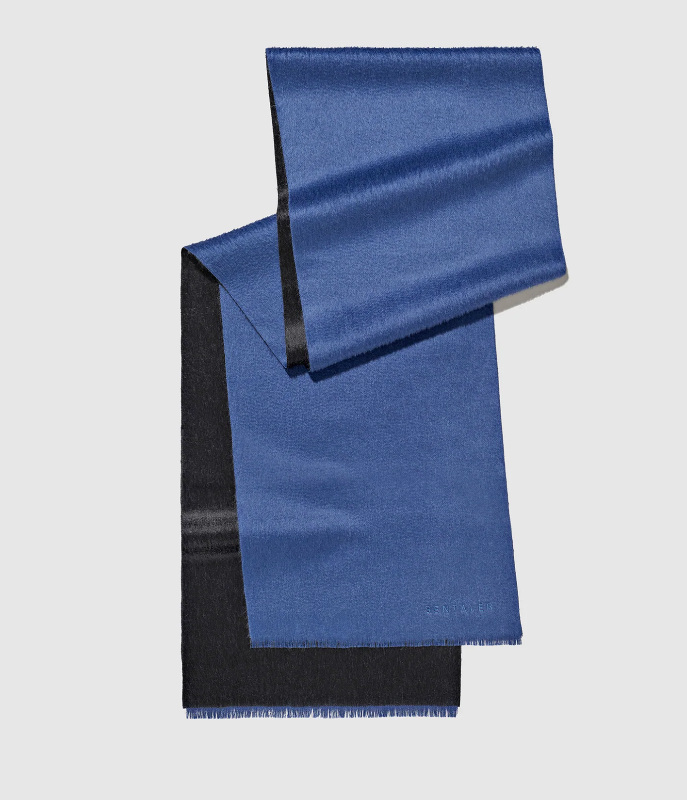 Black + Indigo 100% Alpaca Scarf