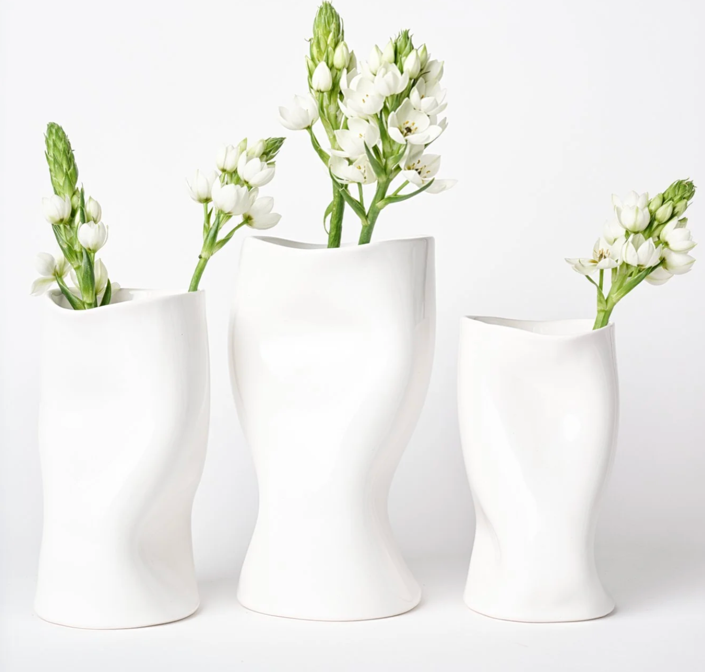 Satin Crinkle Vase