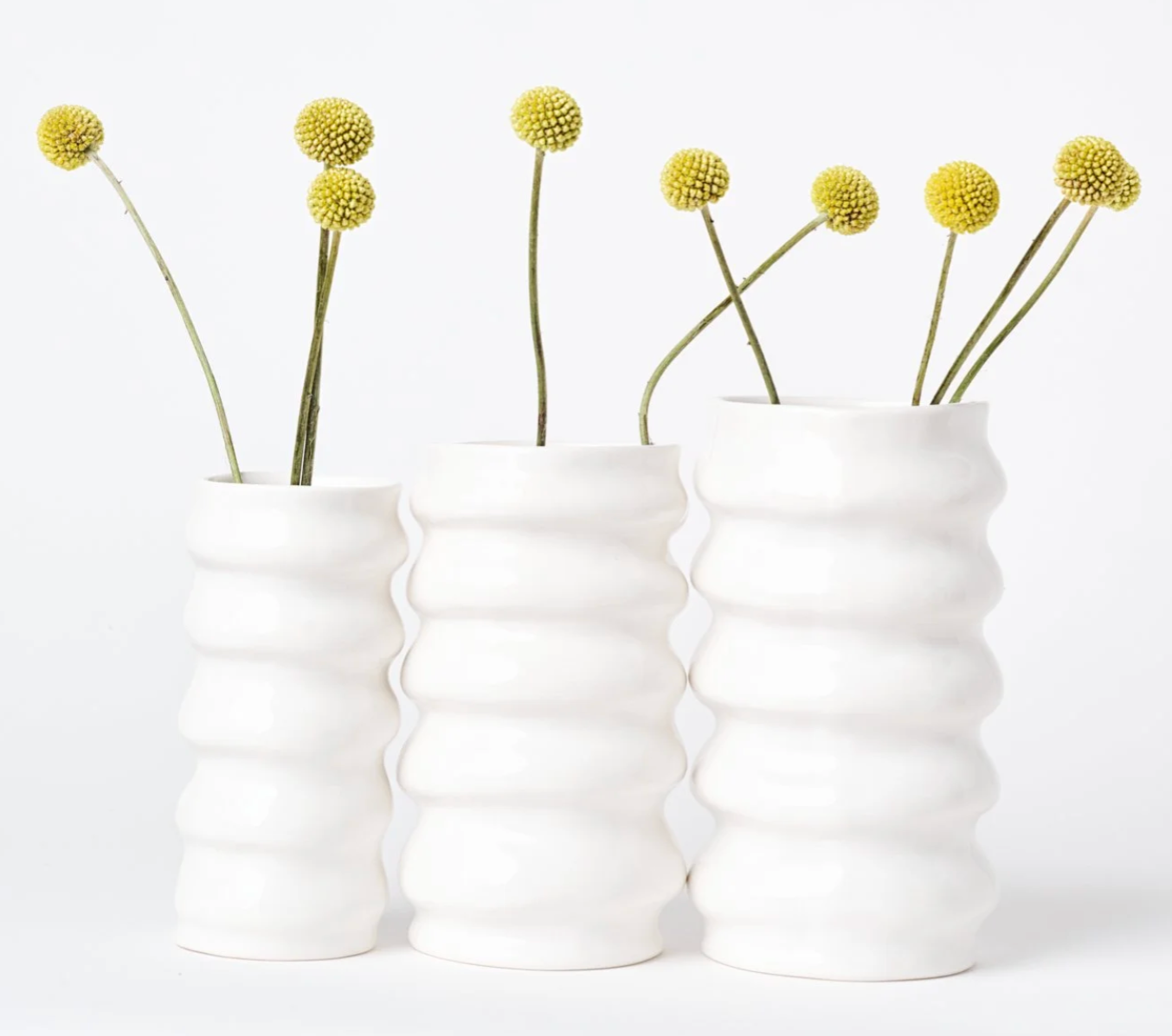 Glossy Wave Line Vase