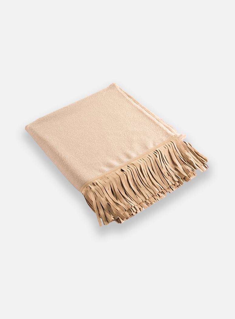 Sandra Jordan Fringe Alpaca Throw
