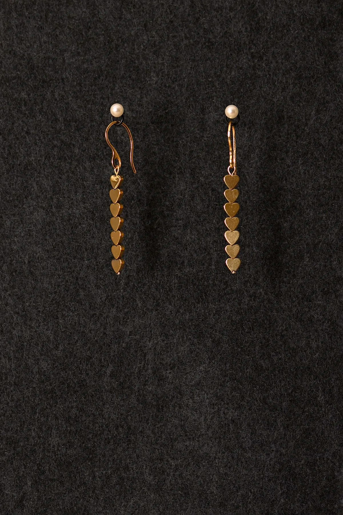 Sept Coeurs Dorés Earrings