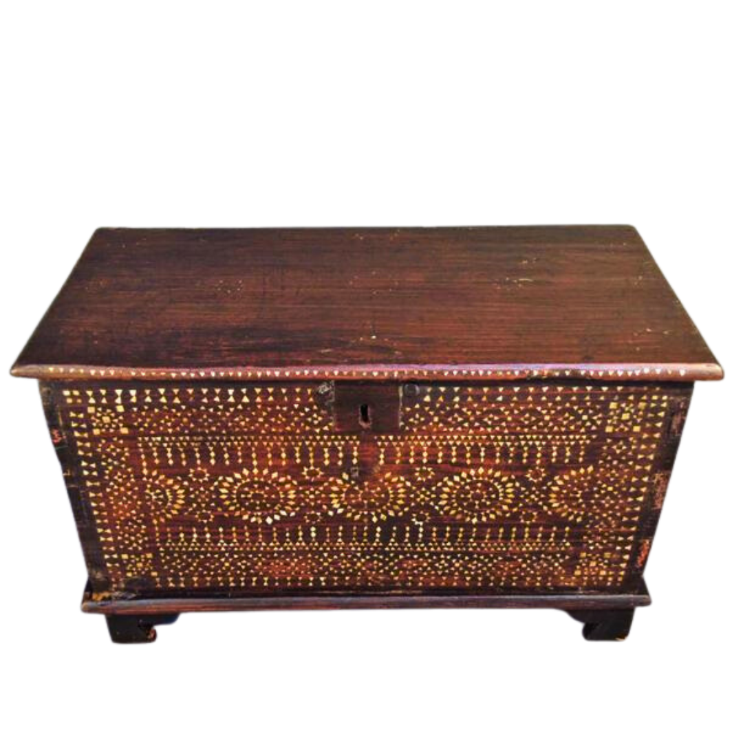 19th Century Mother of Pearl Trunk