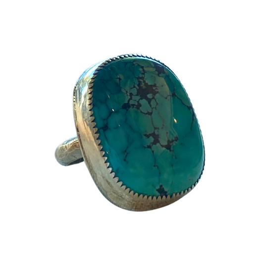Large Kingman Turquoise Sterling Silver Ring