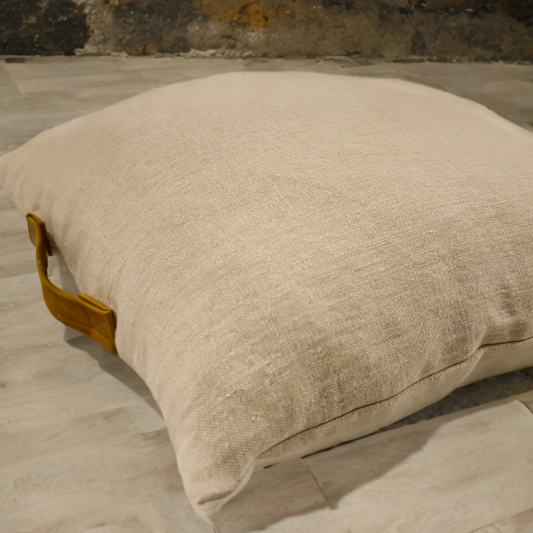 Leather Handle Floor Pillows