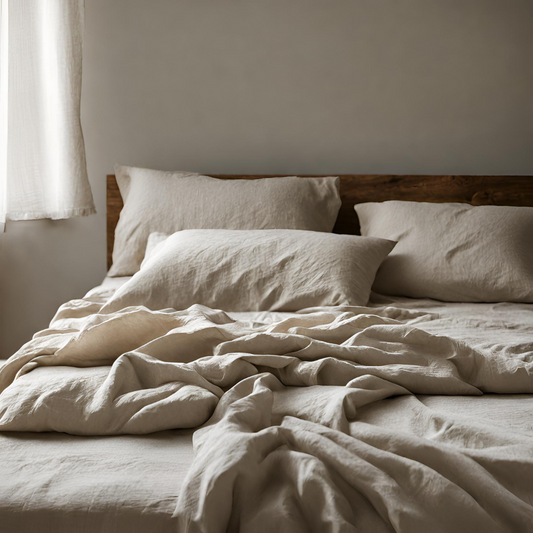 French Presse Washed Linen Sheets