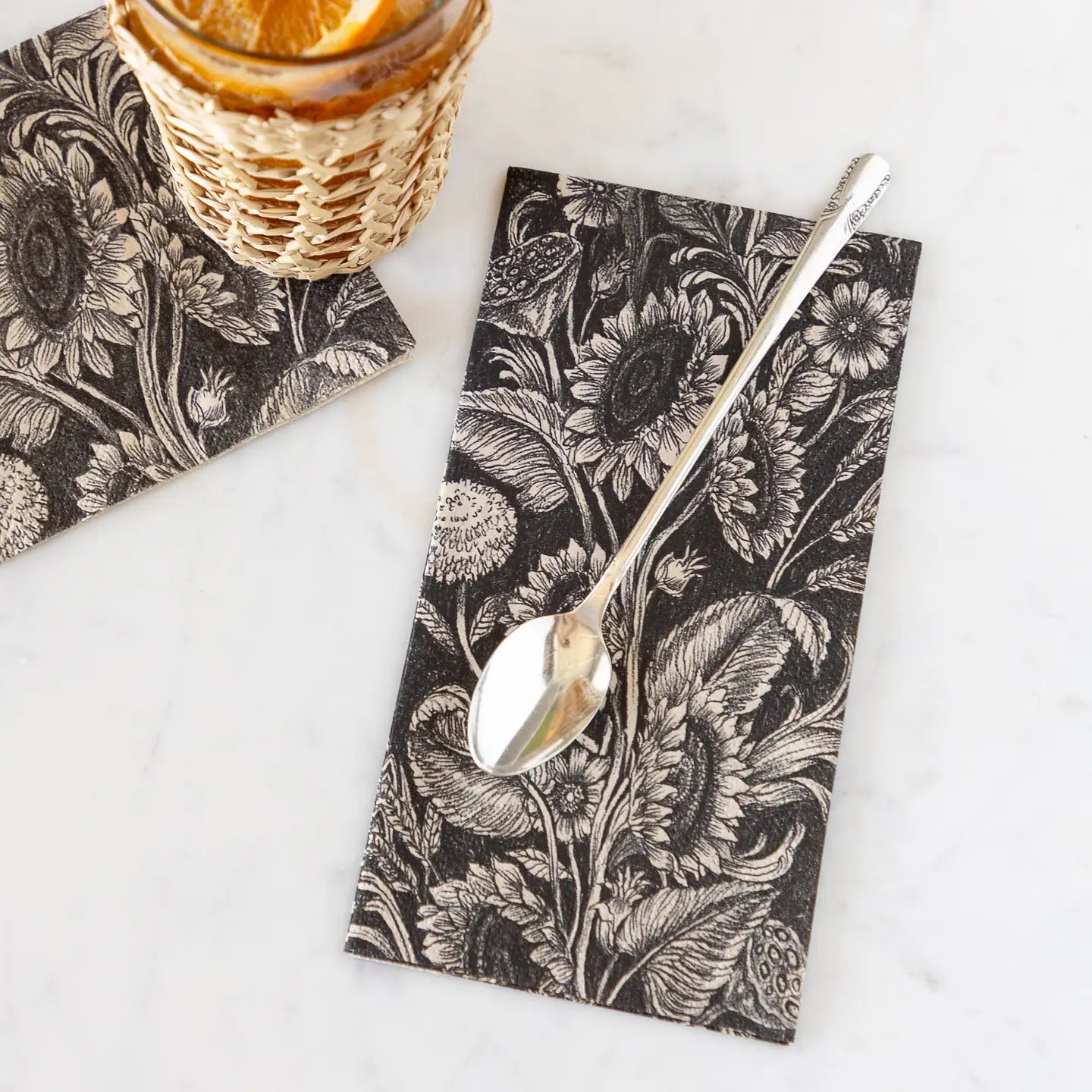 Vintage Sunflower Guest Napkin